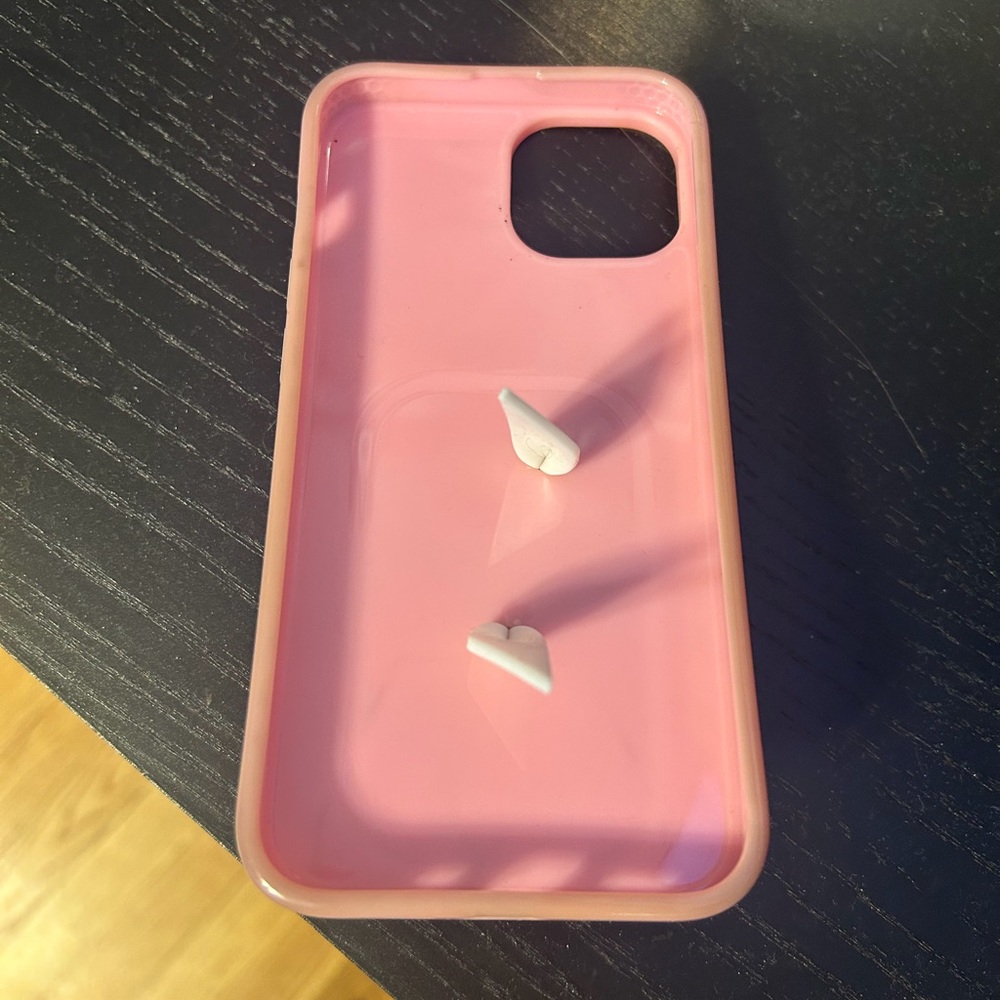 Pink and Orange Floral Phone Case with Loop - Picture 3 of 4